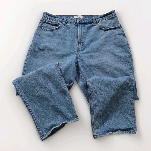 Abercrombie & Fitch Curve Love Jean Women 33 / 16R Blue High Rise Cotton Stretch - Picture 11 of 16